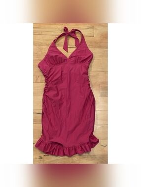 Love your Assets By Spanx Swimsuit One piece Dress Womens Size Medium Rose Pink